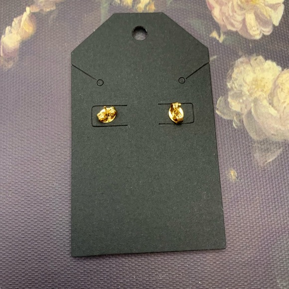 Gold and Black Butterfly Earrings - Picture 3 of 3